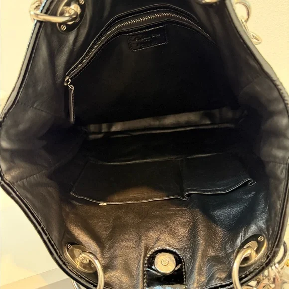 Christian Dior Patent Lady Dior Soft Black Cannage Shopping Tote Bag - Picture 13 of 14